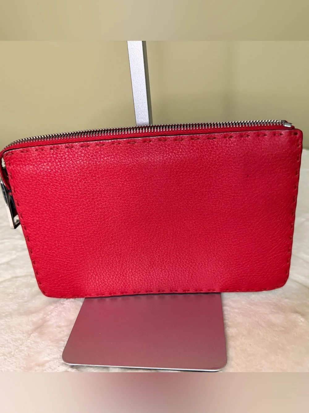 Fendi Monster Eye Clutch in Red